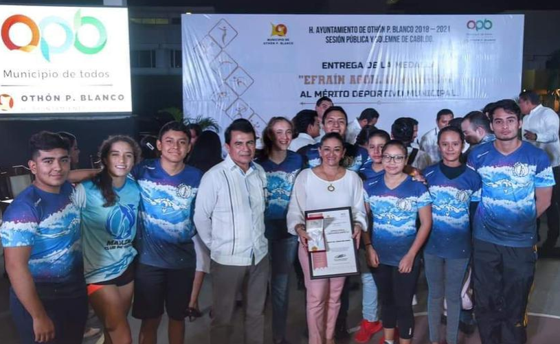 Chetumal: Goretti, recibe Medalla al Mérito Deportivo