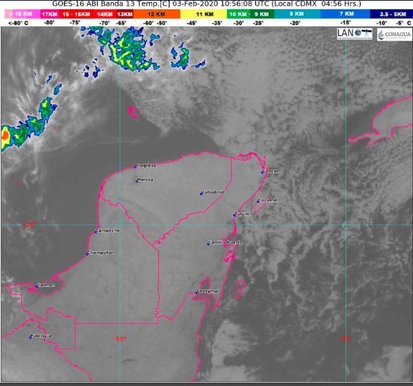 Así el clima para Quintana ROo / Hoy 03 de febrero del 2020