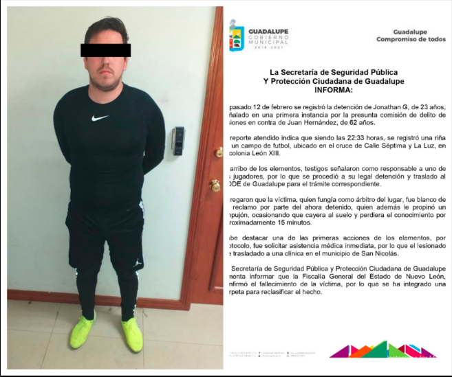 Detienen a futbolista asesino en Monterrey (FOTO)