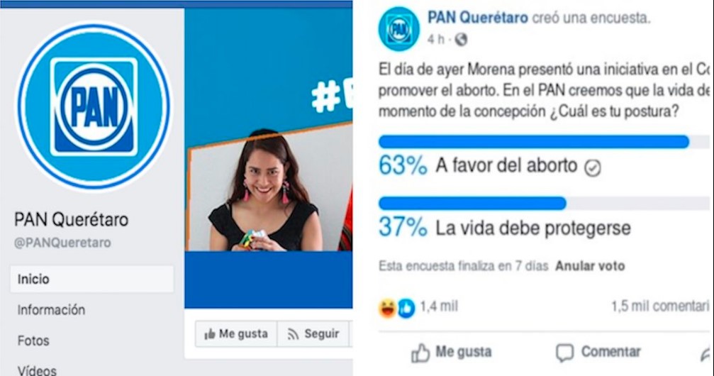 PAN hace encuesta sobre aborto en Facebook y borra los resultados que eran a favor