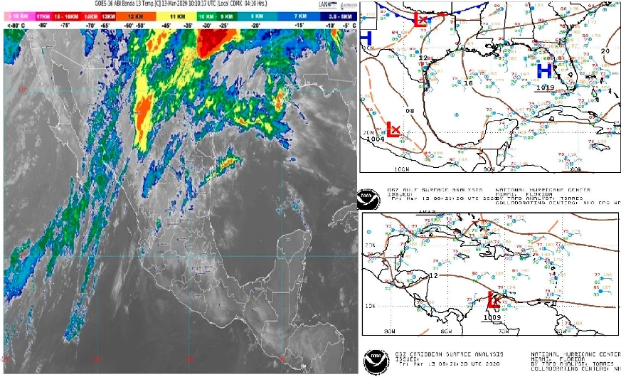 Clima Cancún, Playa del Carmen, Chetumal y Quintana Roo hoy 13 de Marzo 2020