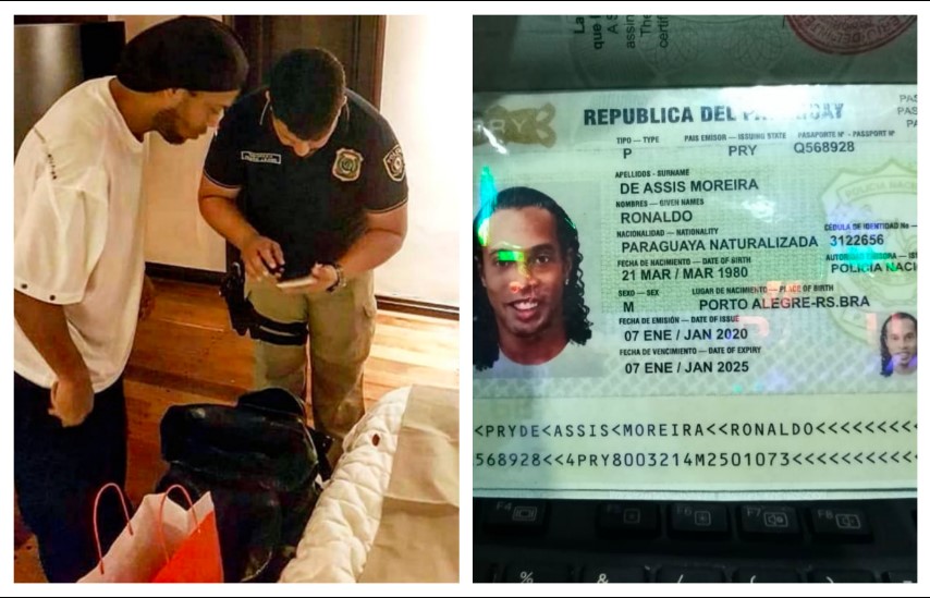 Detienen a Ronaldinho con pasaporte falso (FOTOS)