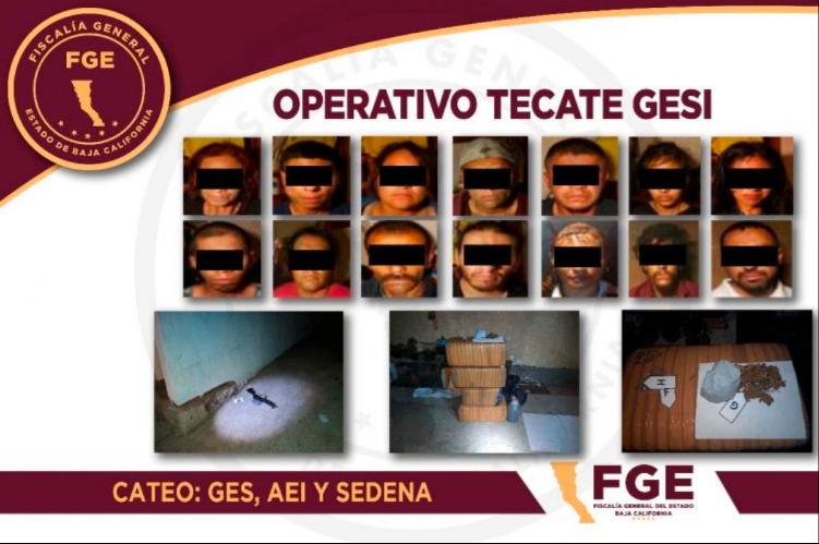 Capturan a 14 integrantes del CJNG y desmantelan célula que operaba en Tecate