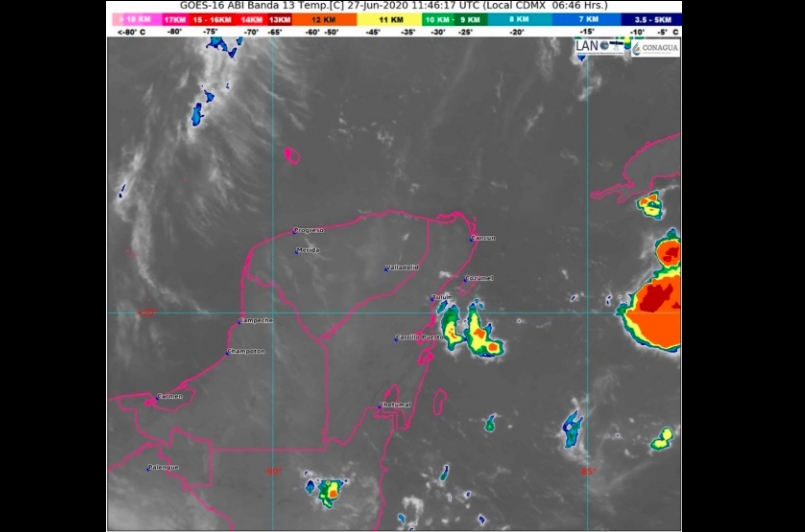 Clima Cancún, Playa del Carmen, Chetumal y Quintana Roo hoy 27 de Junio 2020