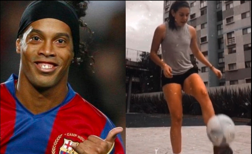 ¡Norma Palafox le gana a Ronaldinho! Y las domina fácilmente (VÍDEO)