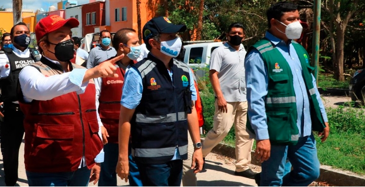 Constatan Laura Beristain y Carlos Joaquín reactivación de Solidaridad tras paso de huracán Delta