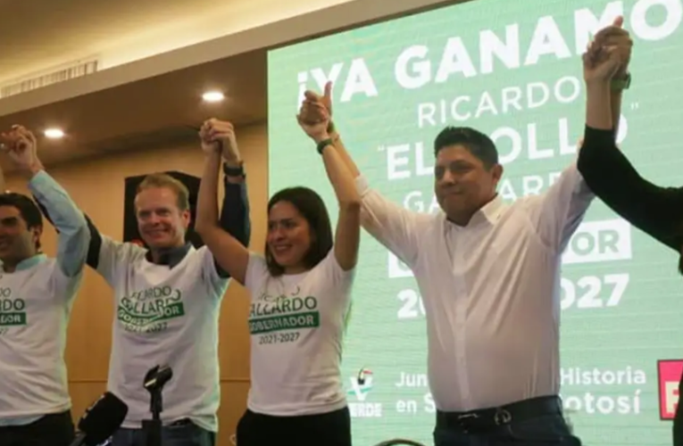 En San Luis Potosí, Ricardo Gallardo del Partido Verde se declara ganador con 8 puntos de ventaja