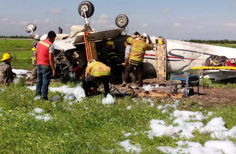 Se desploma avioneta en aeropuerto de Durango; un muerto