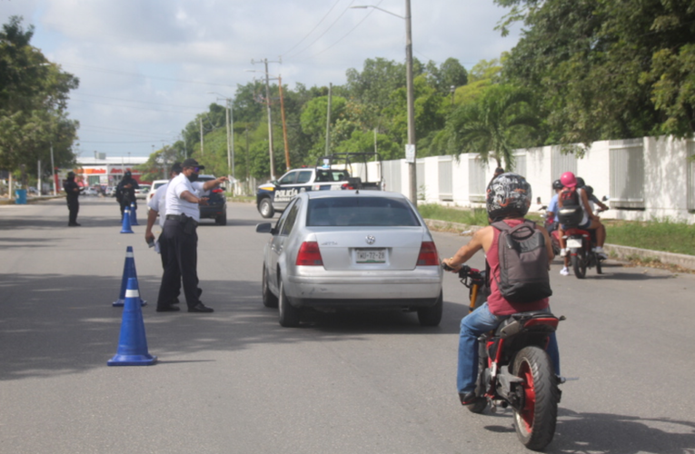 Instalan puntos de revisión en sector norponiente de Cancún