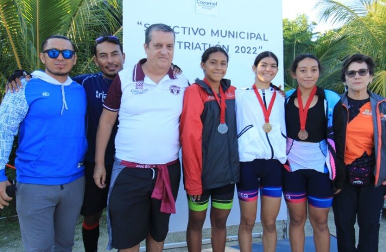 Las hermanas Achach, Emiliano Díaz, Rodrigo Moreno y Raziel Ortiz imponen su ley en el municipal de triatlón