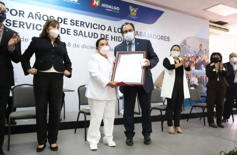 Reconocen a personal del sector salud en Hidalgo