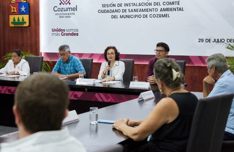 Rinde protesta el comité ciudadano del derecho de saneamiento ambiental del municipio de Cozumel