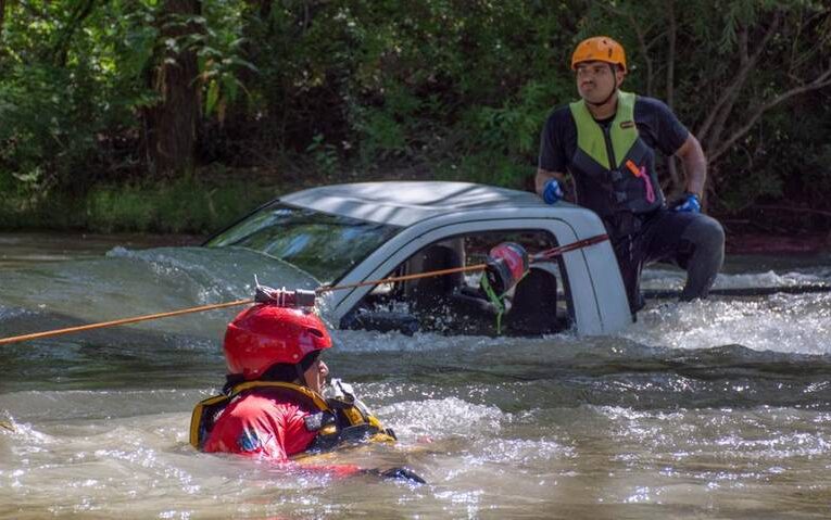 En Rodeo realizan curso internacional de operaciones y rescates para inundaciones