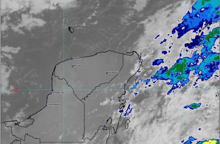 Hoy, probabiliad de chubascos en Quintana Roo