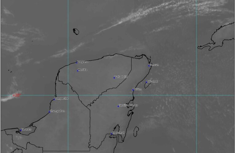 Pronostican cielo despejado a medio nublado en la Península de Yucatán