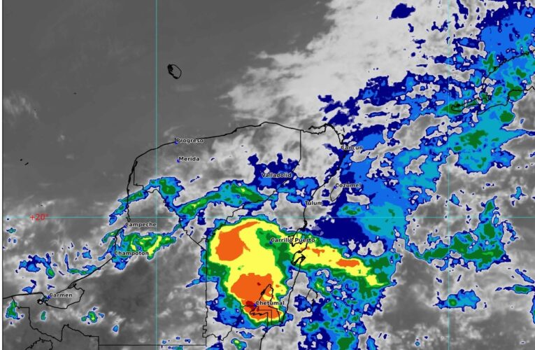 Lluvias puntuales muy fuertes en Campeche y Quintana Roo