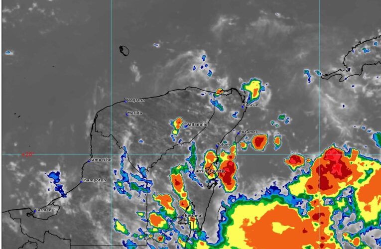 SE ESPERAN LLUVIAS TORRENCIALES Y DESCARGAS ELÉCTRICAS EN LA PENÍNSULA DE YUCATÁN