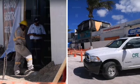 ¡’Corte eléctrico’! Incidente con maquinaria deja sin luz a negocios de Cozumel