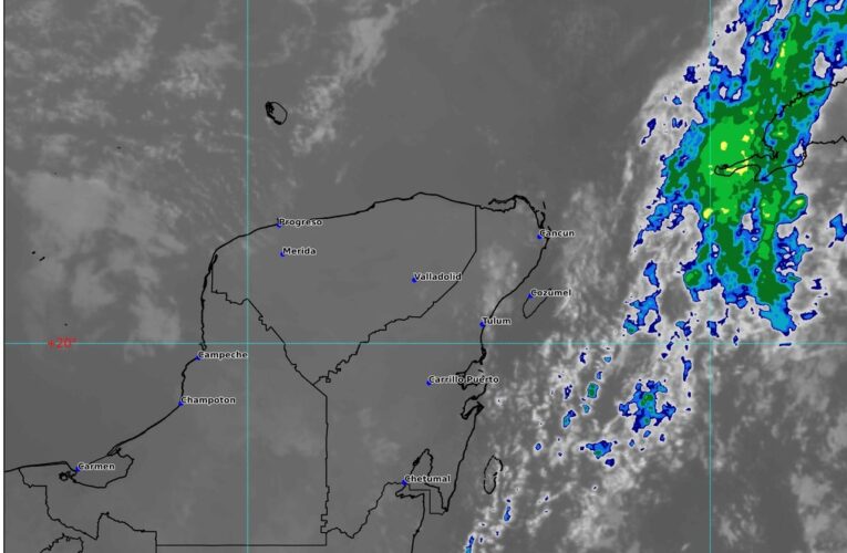 Se espera un dia nublado y con chubascos en la Península de Yucatan