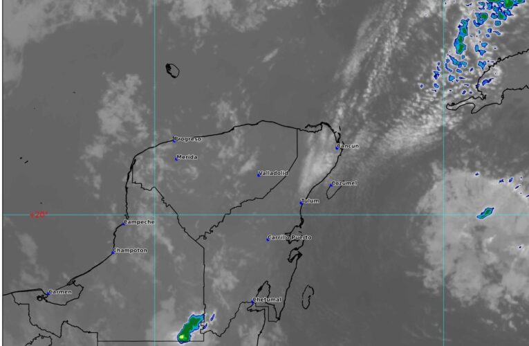 Se espera un día nublado, con lluvias y chubascos en la Península de Yucatan