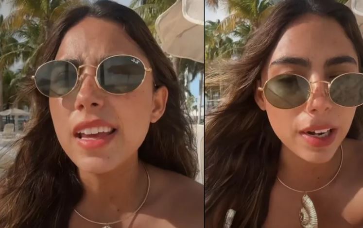 Influencer se queja por tener que ir a un albergue en Cancún por Beryl