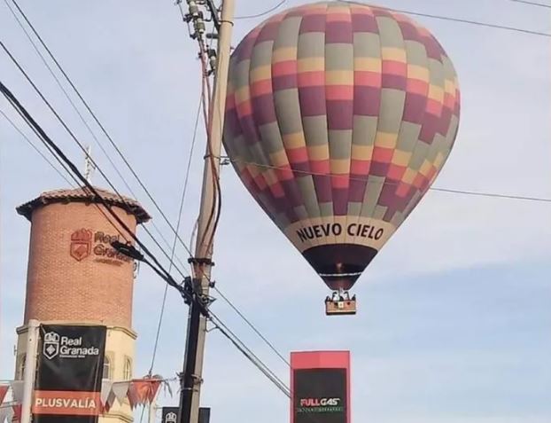 Globo aerostático aterriza de emergencia cerca del AIFA