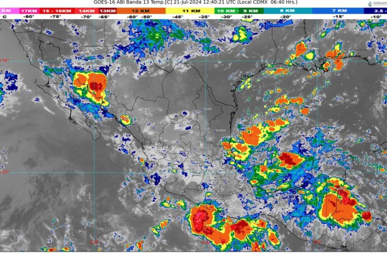 La onda tropical número 12 se desplazará sobre el sur de México