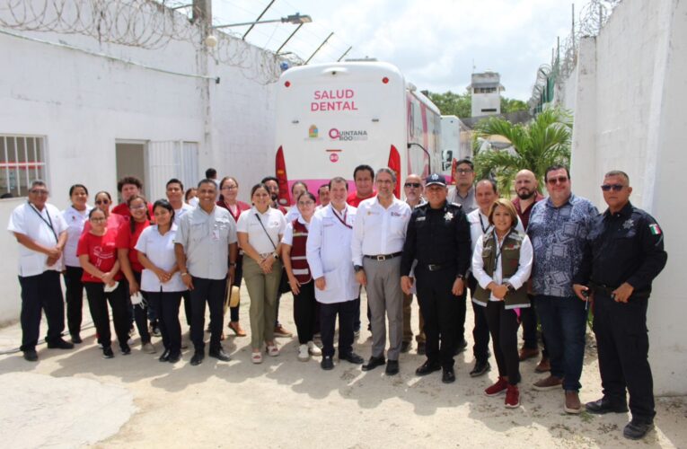 Se implementan las caravanas médicas móviles “Salud para Todos”, en el Centro de Reinserción Social (CERESO) de Cancún