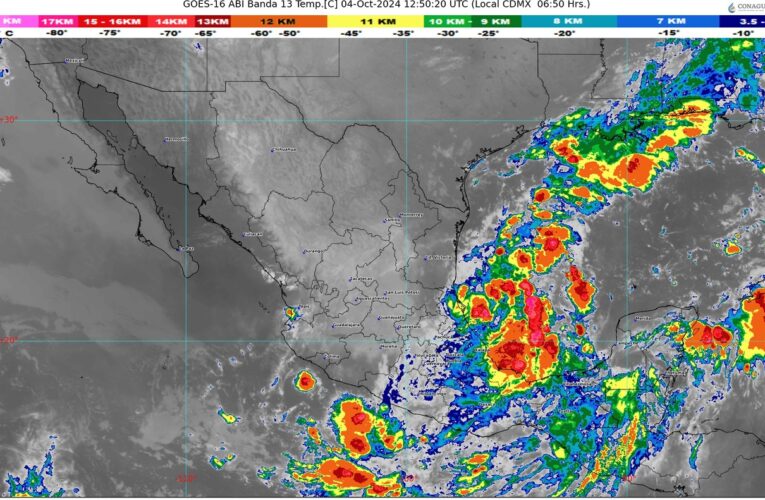 Pronostican precipitaciones torrenciales en Guerrero, Oaxaca y Veracruz