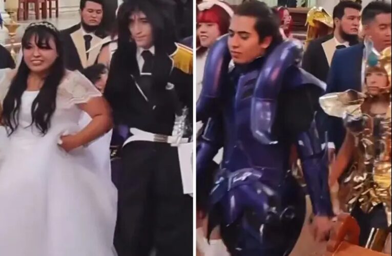 Boda ‘otaku’ con disfraces de anime causa revuelo (Video)