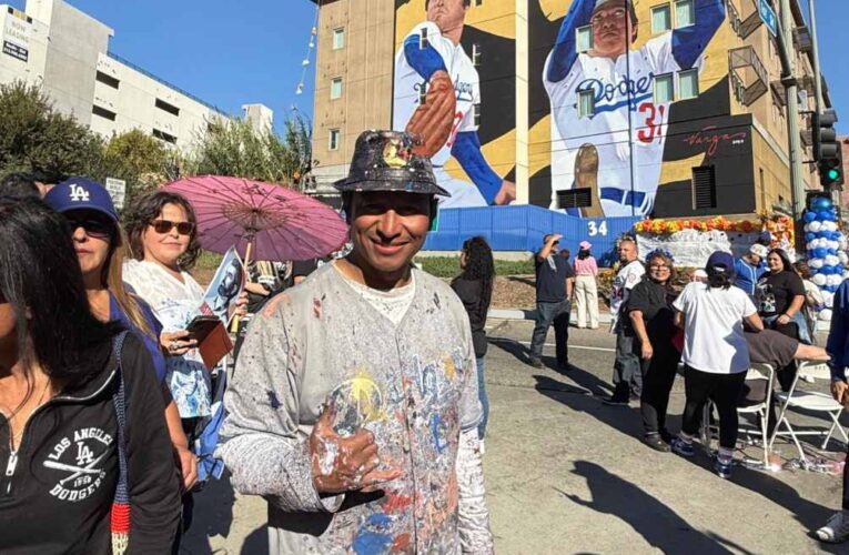 Pintan espectacular mural en memoria de Fernando Valenzuela