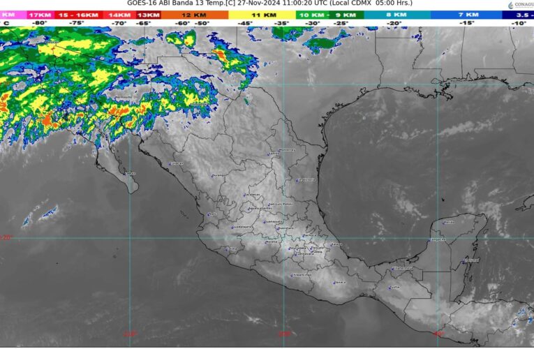 El frente número 11, estacionario sobre el noreste del pais