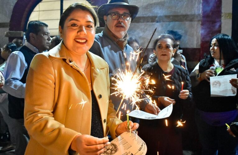 Berenice Hernández celebra la Gran Posada Comunitaria en la Miguel Hidalgo, Tláhuac