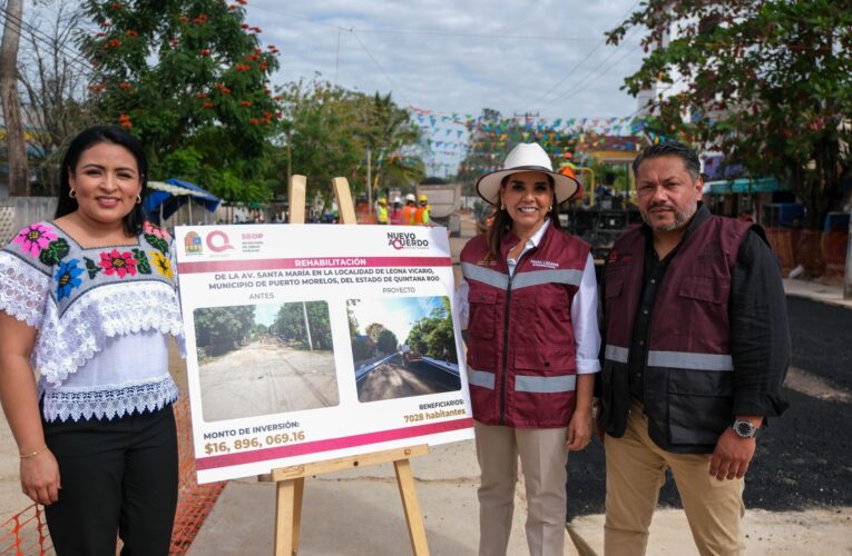 Después de 7 años de abandono Transforma Mara Lezama la Avenida Santa María en Leona Vicario