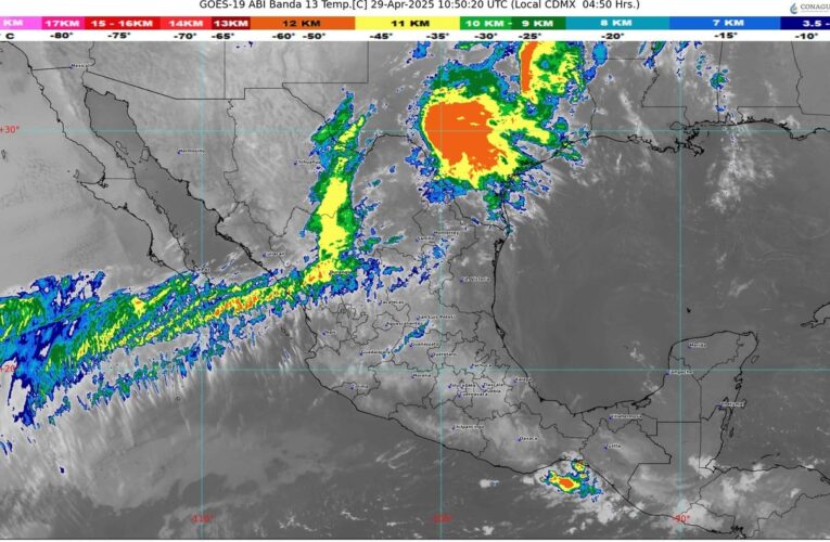 Vientos fuertes, lluvias y chubascos, en el norte del país