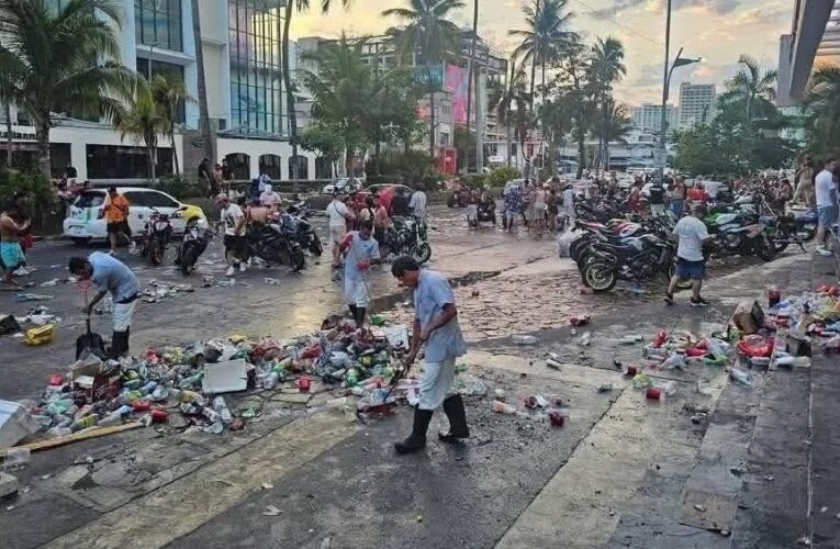 Acamoto 2025 deja más de 200 toneladas de basura en Acapulco