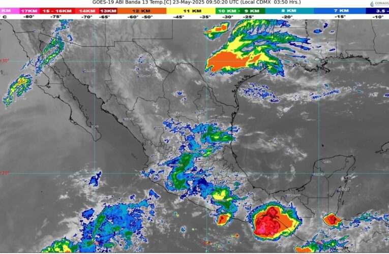 Pronostican lluvias fuertes en el norte, noreste, centro, occidente, sur y sureste de México