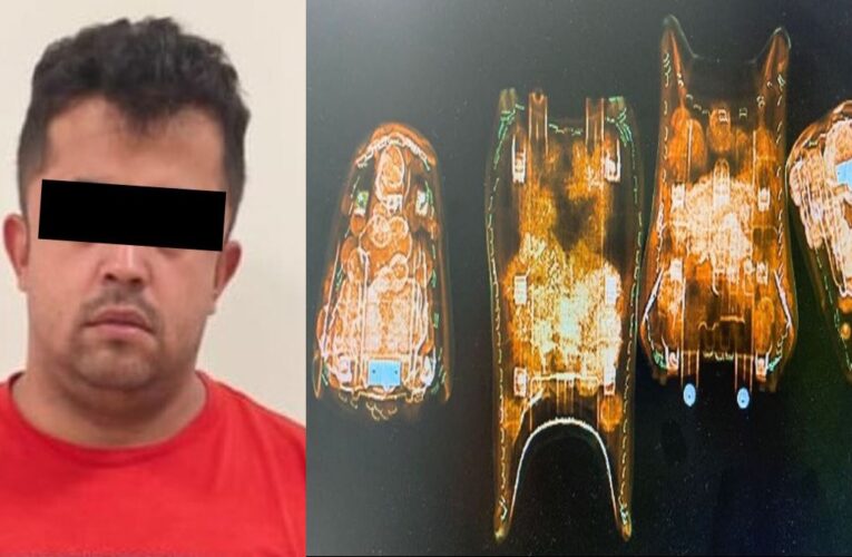 Detienen en el AIFA a extranjero con 4.4 kg de cocaína