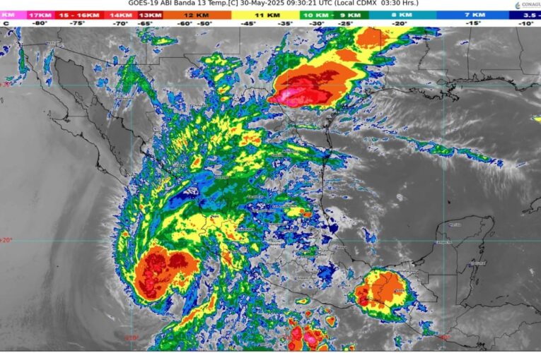 Alvin causará afectaciones en Colima, Jalisco, Michoacán, Nayarit, Sinaloa y BCS