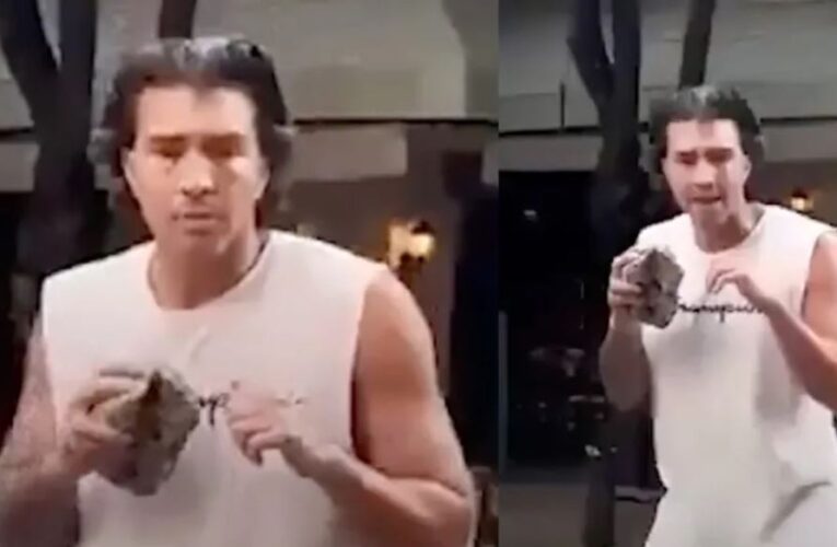 Surge ‘Lord Piedra’: extranjero amedrenta a transeúntes con una roca en La Condesa, CdMx; mexicano lo confronta