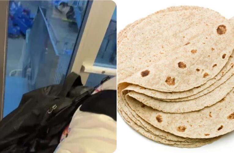Viajó en avión con 200 tortillas en la mochila y nadie lo notó