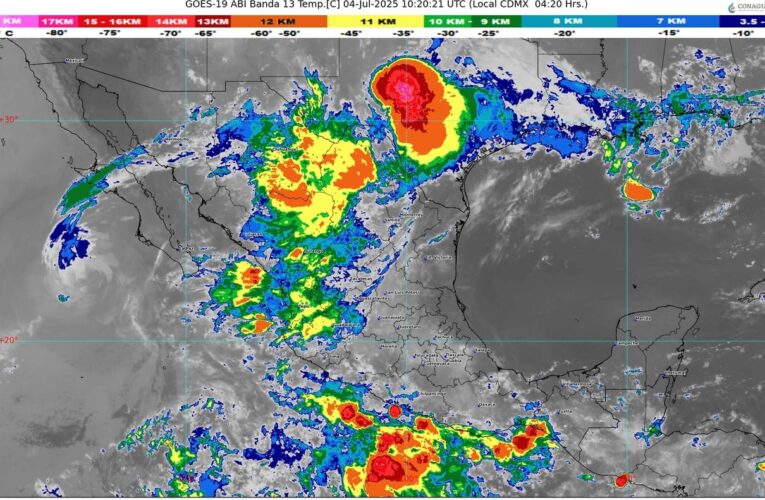 Pronostican lluvias en gran parte de la República Mexicana