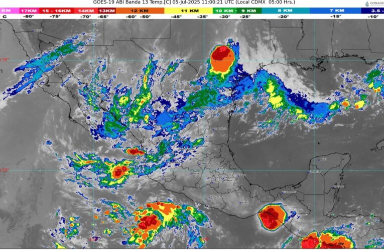 El monzón mexicano mantendrá condiciones para lluvias puntuales intensas
