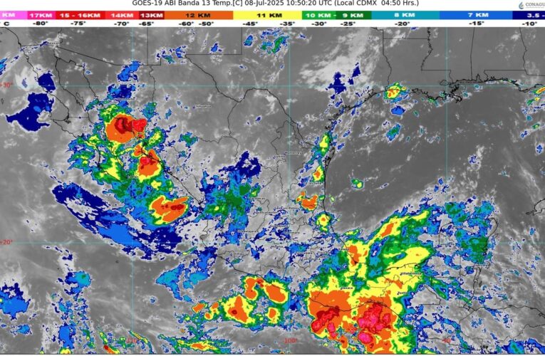 El monzón mexicano ocasionará lluvias muy fuertes en el país