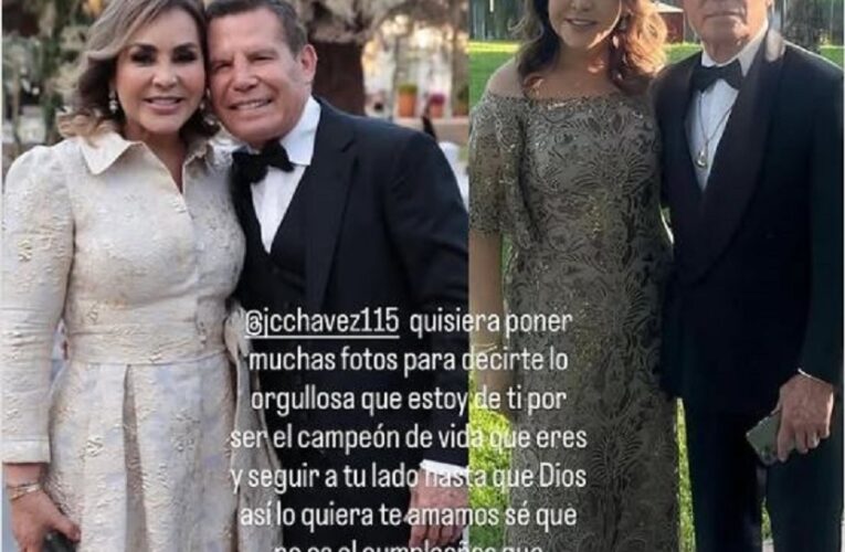 Myriam Escobar felicita a su esposo Julio César Chávez en medio del tema legal de su hijo