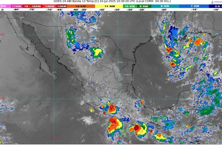 Continúan las lluvias y el calor en gran parte de la República Mexicana