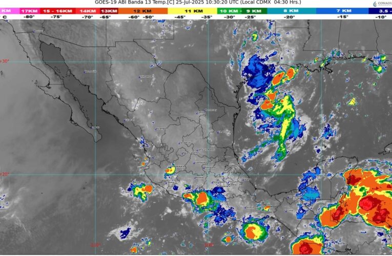 Lloverá fuerte en el Sureste y la península de Yucatán