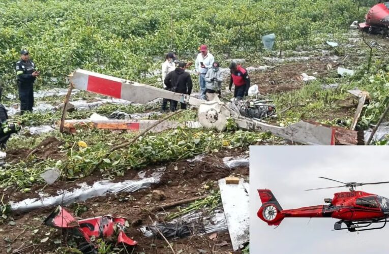 Helicóptero se desploma y pierden la vida dos personas