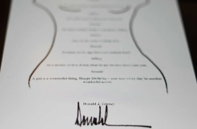 ‍Revelan carta de cumpleaños de Trump a Jeffrey Epstein que incluye comprometedor dibujo de mujer