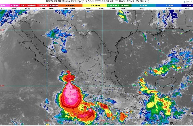La tormenta tropical Narda causará lluvias en Colima, Guerrero, Jalisco y Michoacán